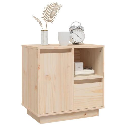 Sengeborde 2 stk. 50x34x50 cm massivt fyrretræ
