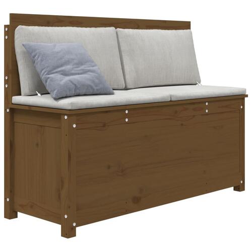 Bænk 110x41x76,5 cm massivt fyrretræ Gyldenbrun