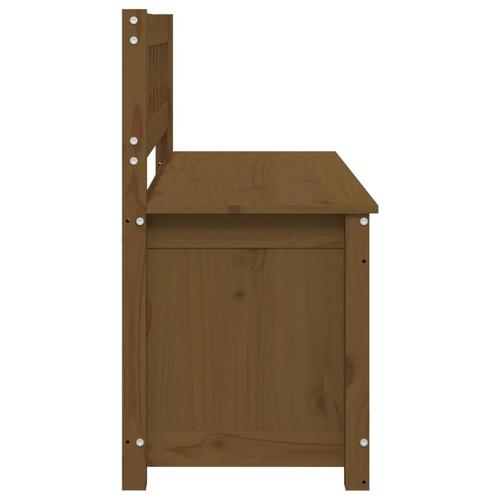Bænk 110x41x76,5 cm massivt fyrretræ Gyldenbrun