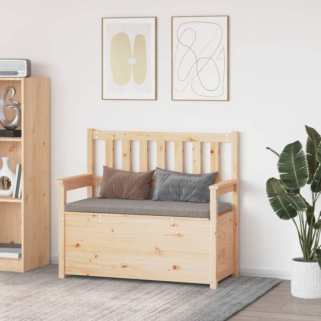Bænk 112,5x51x,5x96,5 cm massivt fyrretræ