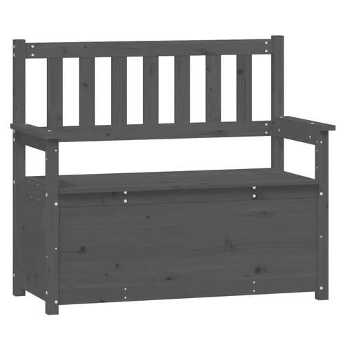 Bænk 112,5x51x,5x96,5 cm massivt fyrretræ grå