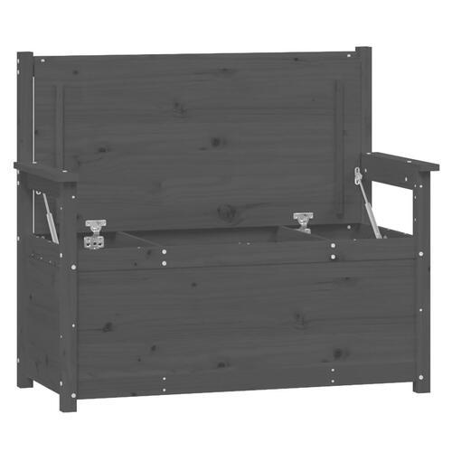 Bænk 112,5x51x,5x96,5 cm massivt fyrretræ grå