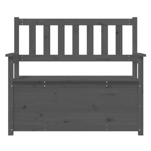 Bænk 112,5x51x,5x96,5 cm massivt fyrretræ grå