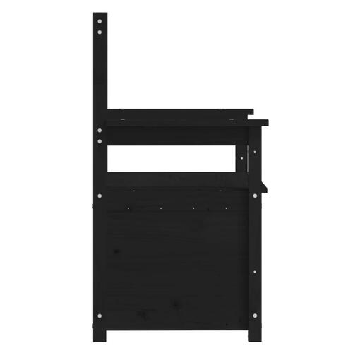 Bænk 112,5x51,5x96,5 cm massivt fyrretræ grå
