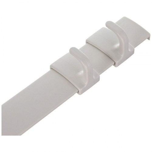 Inofix knagerække - hvid PVC, 28 × 350 × 25 mm