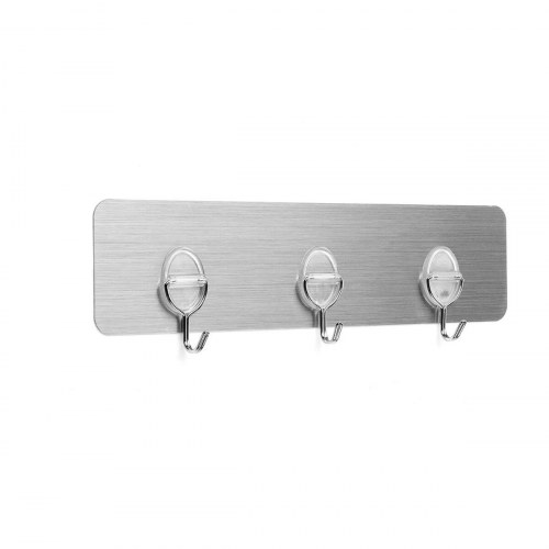 Knagerække væg Inofix - chromsalt metal, 81 × 290 × 22 mm