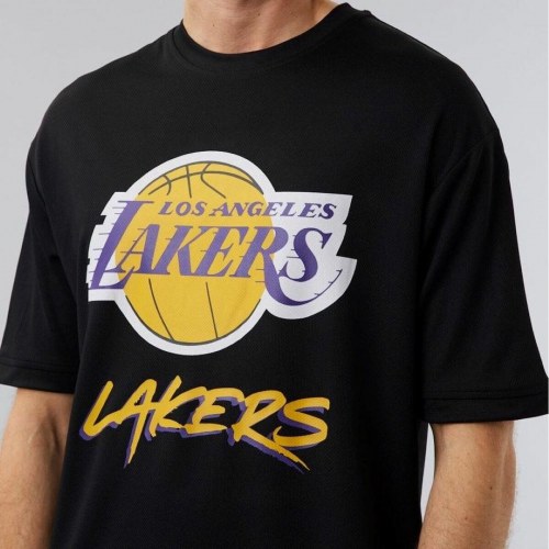 New Era MESH TEE LOSLAK BLKTRP T-shirt - Sort (S)