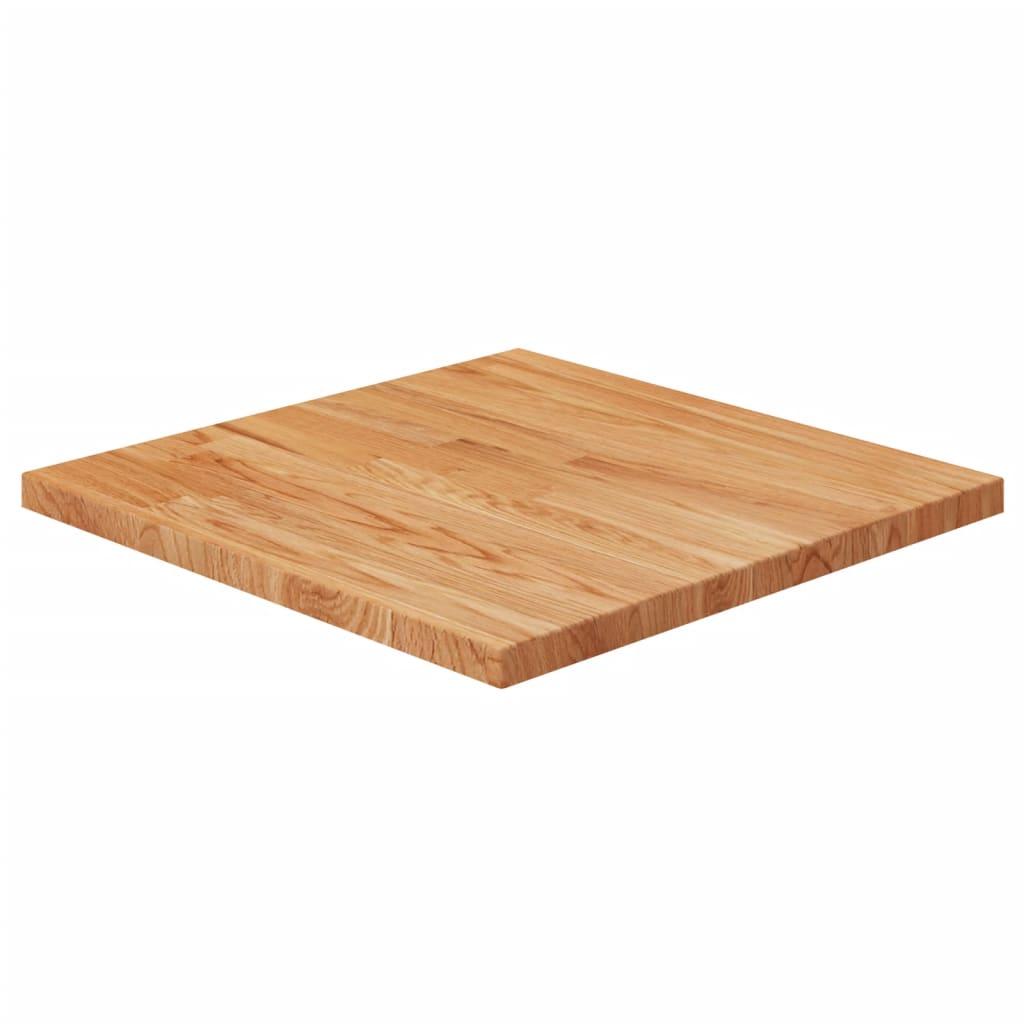 Firkantet Bordplade 50x50x2 5 Cm Behandlet Massivt Eg Lysebrun firkantet-bordplade-50x50x2-5-cm-behandlet-massivt-eg-lysebrun