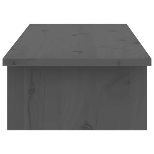 Skærmholder 100x27x15 cm massivt fyrretræ grå