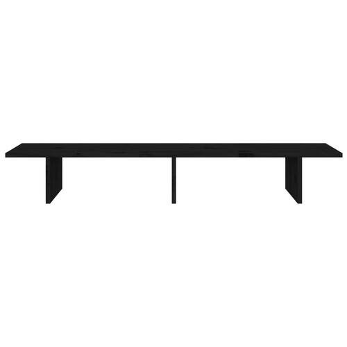 Skærmholder 100x27x15 cm massivt fyrretræ sort