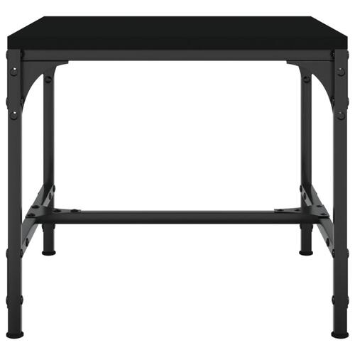 Sofabord 50x50x35 cm konstrueret træ sort