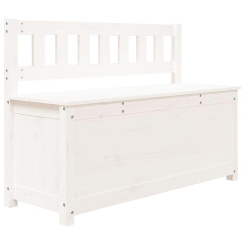 Bænk 110x41x76,5 cm massivt fyrretræ hvid