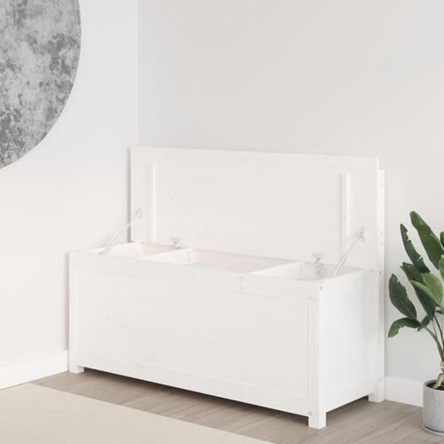 Bænk 110x41x76,5 cm massivt fyrretræ hvid