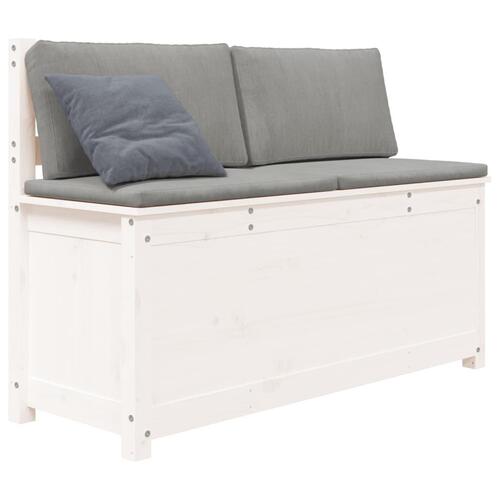 Bænk 110x41x76,5 cm massivt fyrretræ hvid