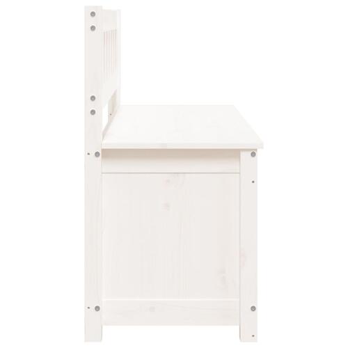 Bænk 110x41x76,5 cm massivt fyrretræ hvid