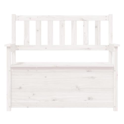 Bænk 112,5x51x,5x96,5 cm massivt fyrretræ hvid