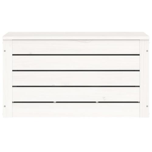 Opbevaringskasse 59,5x36,5x33 cm massivt fyrretræ hvid