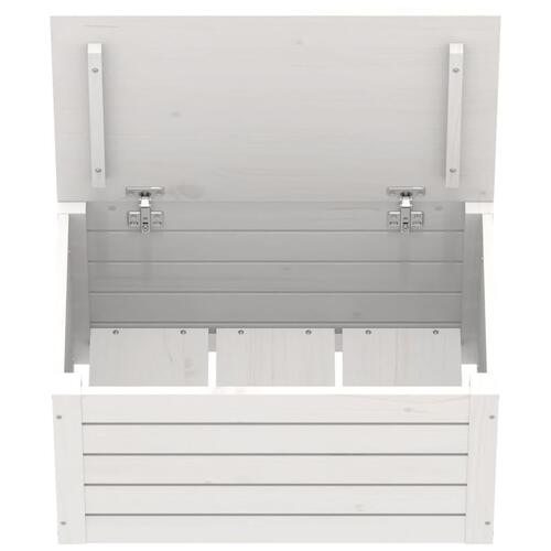 Opbevaringskasse 59,5x36,5x33 cm massivt fyrretræ hvid