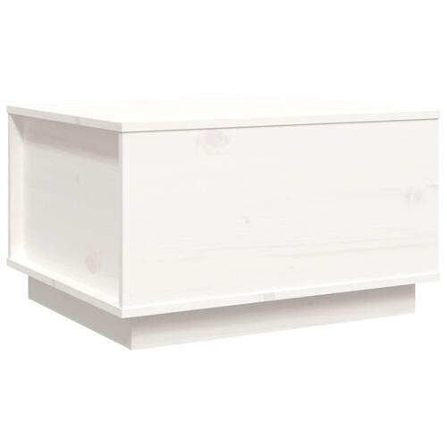 Sofabord 60x50x35 cm massivt fyrretræ hvid