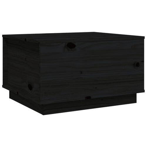 Sofabord 60x50x35 cm massivt fyrretræ sort