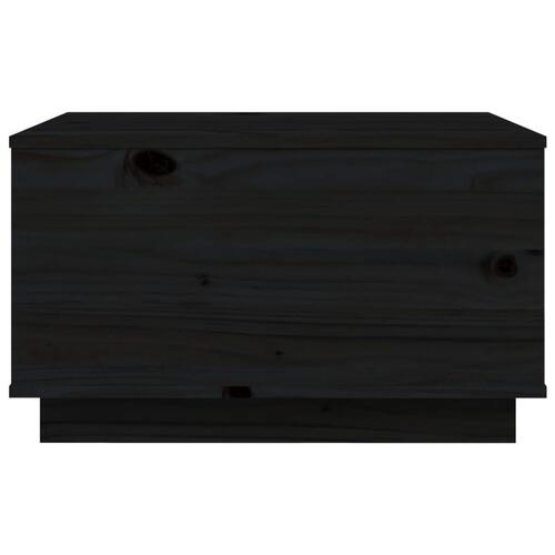 Sofabord 60x50x35 cm massivt fyrretræ sort