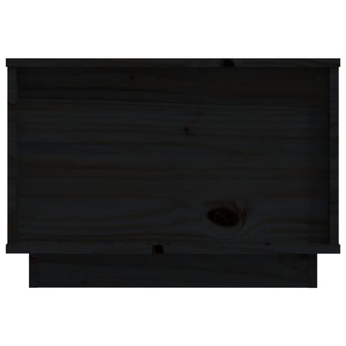 Sofabord 60x50x35 cm massivt fyrretræ sort