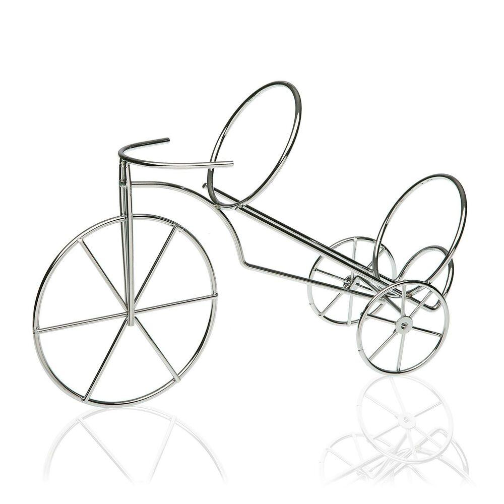 Versa flaskestativ i metal - cykel design (22,5 × 16,5 × 18 cm)