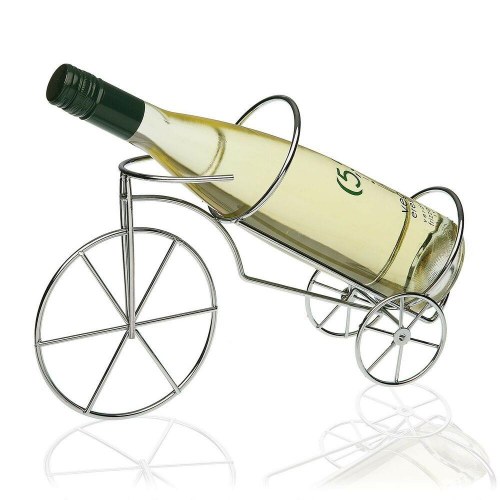 Versa flaskestativ i metal - cykel design (22,5 × 16,5 × 18 cm)