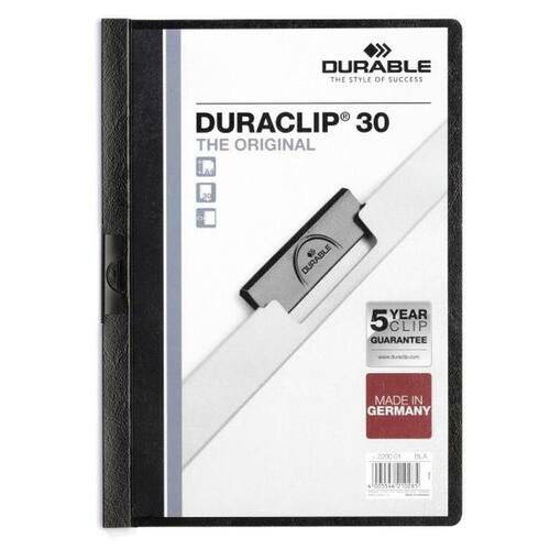 Dokumentmappe Durable DURACLIP 30 A4 Sort A4 25 Dele