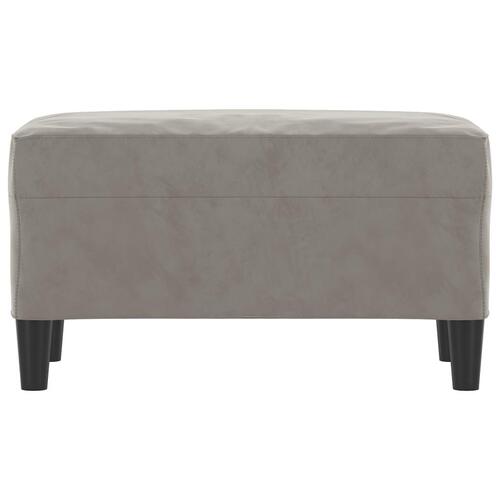 Bænk 70x35x41 cm fløjl lysegrå