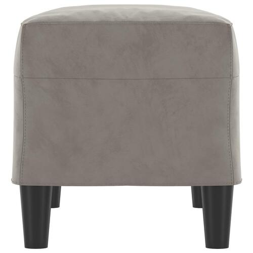 Bænk 70x35x41 cm fløjl lysegrå