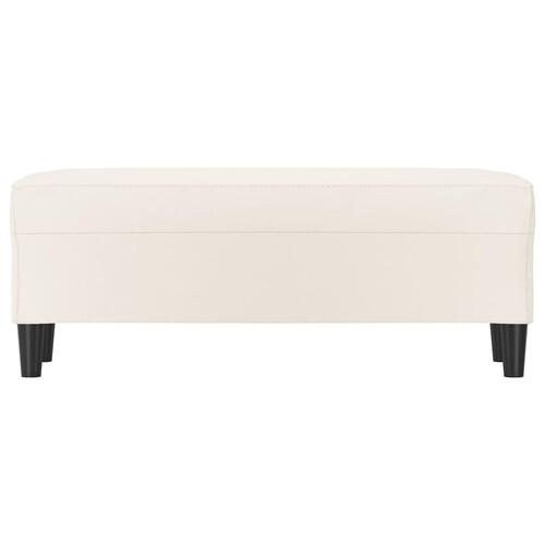 Bænk 100x35x41 cm kunstlæder cremefarvet