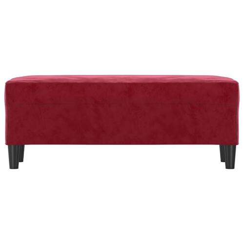 Bænk 100x35x41 cm velour vinrød