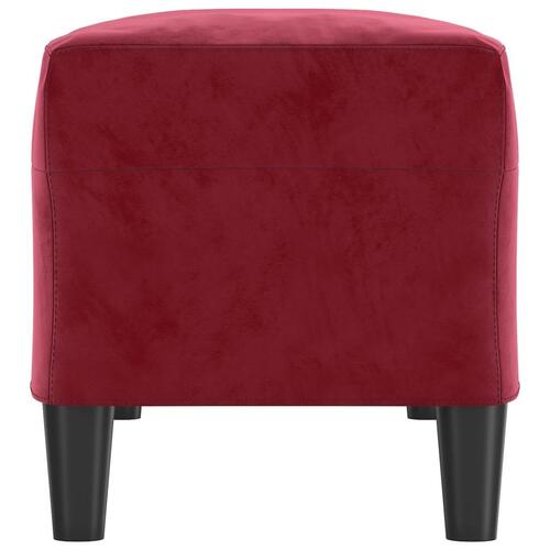 Bænk 100x35x41 cm velour vinrød