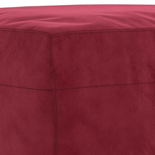 Bænk 100x35x41 cm velour vinrød