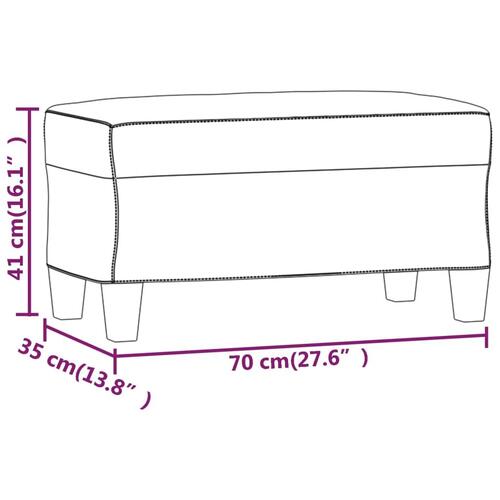 Bænk 70x35x41 cm kunstlæder sort