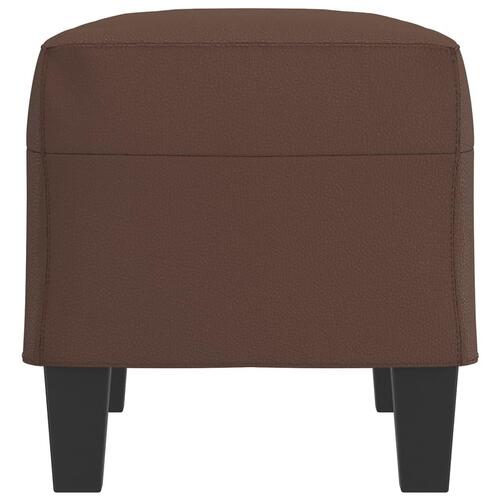 Bænk 70x35x41 cm kunstlæder brun