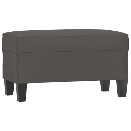 Bænk 70x35x41 cm kunstlæder grå