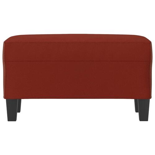 Bænk 70x35x41 cm kunstlæder vinrød