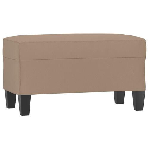 Bænk 70x35x41 cm kunstlæder cappuccinofarvet