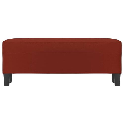 Bænk 100x35x41 cm kunstlæder vinrød
