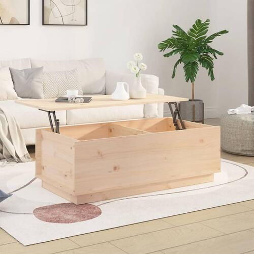 Sofabord 100x50x35 cm massivt fyrretræ