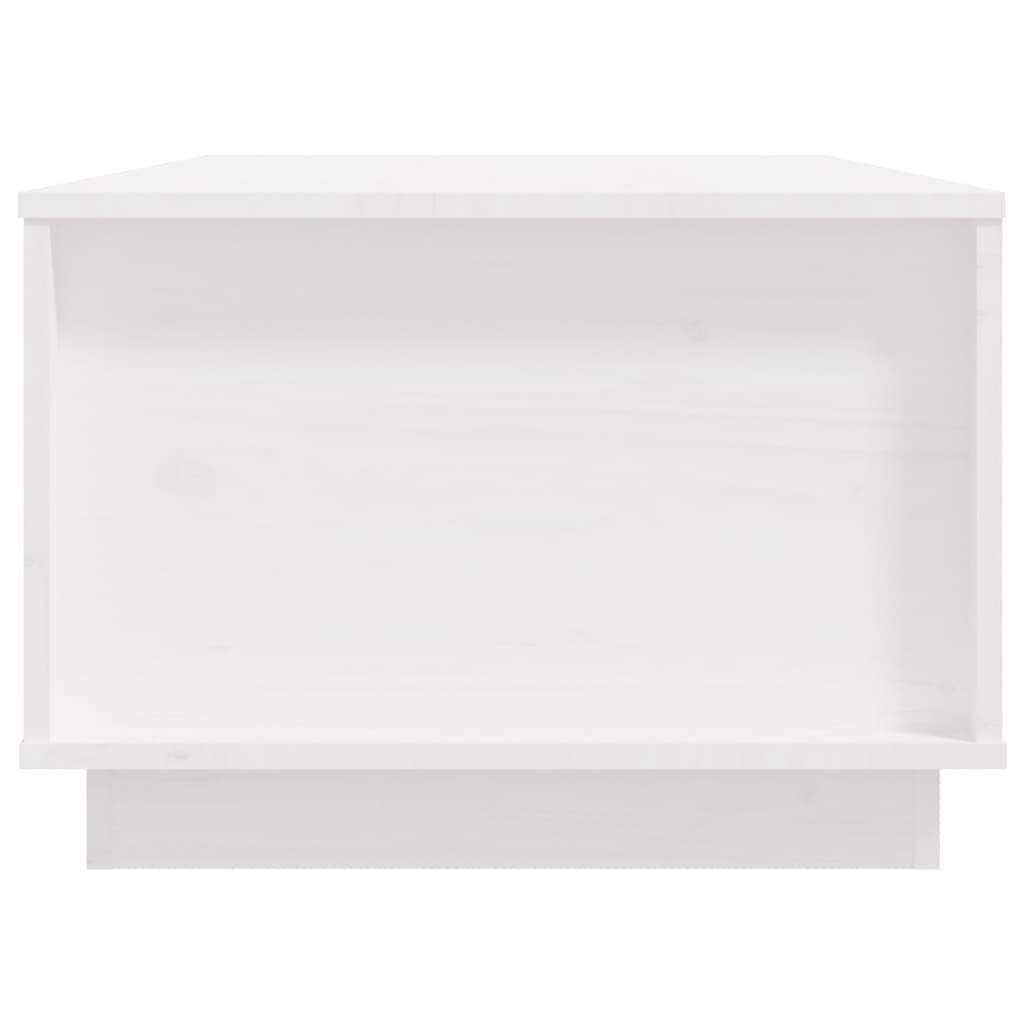 Sofabord 100x50x35 cm massivt fyrretræ hvid