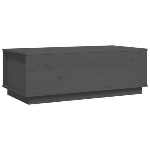 Sofabord 100x50x35 cm massivt fyrretræ grå