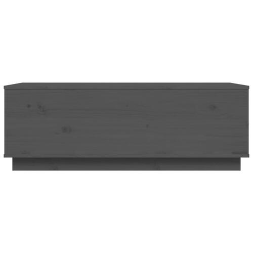 Sofabord 100x50x35 cm massivt fyrretræ grå