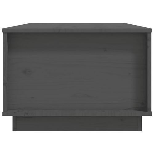 Sofabord 100x50x35 cm massivt fyrretræ grå