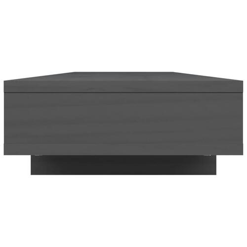 Skærmholder 100x27x14 cm massivt fyrretræ grå