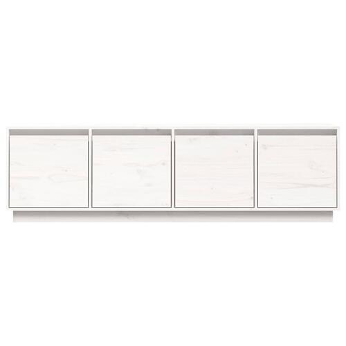 Tv-bord 156x37x45 cm massivt fyrretræ hvid