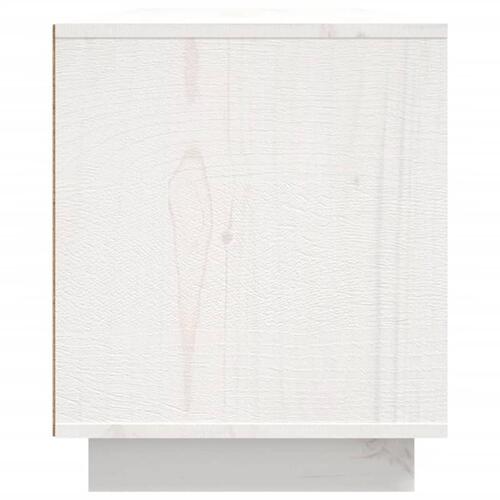 Tv-bord 156x37x45 cm massivt fyrretræ hvid