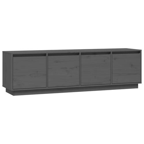 Tv-bord 156x37x45 cm massivt fyrretræ grå